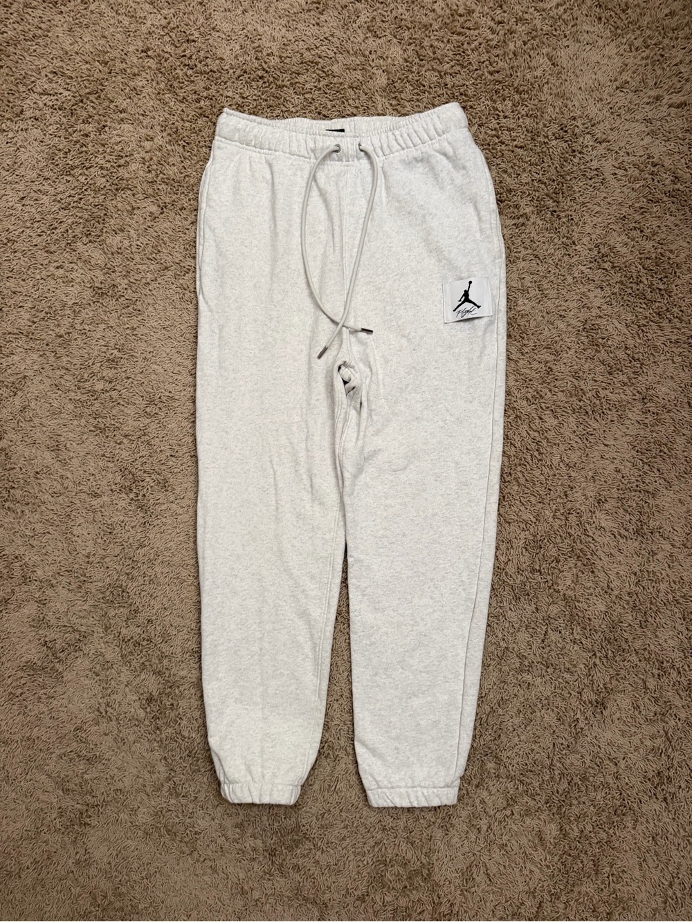 Jordan Flight Essentials Sweatpants Gray Fleece Joggers Mens Medium